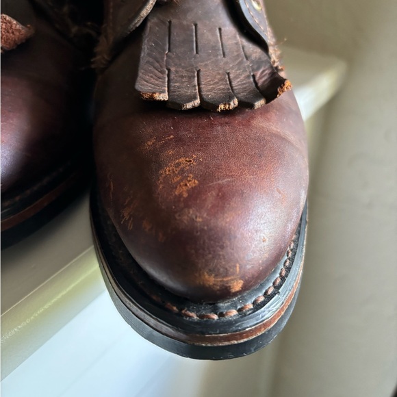 Vintage Durango Lace-Up Packer Boot Kiltie 90’s Brown leather - Picture 4 of 13